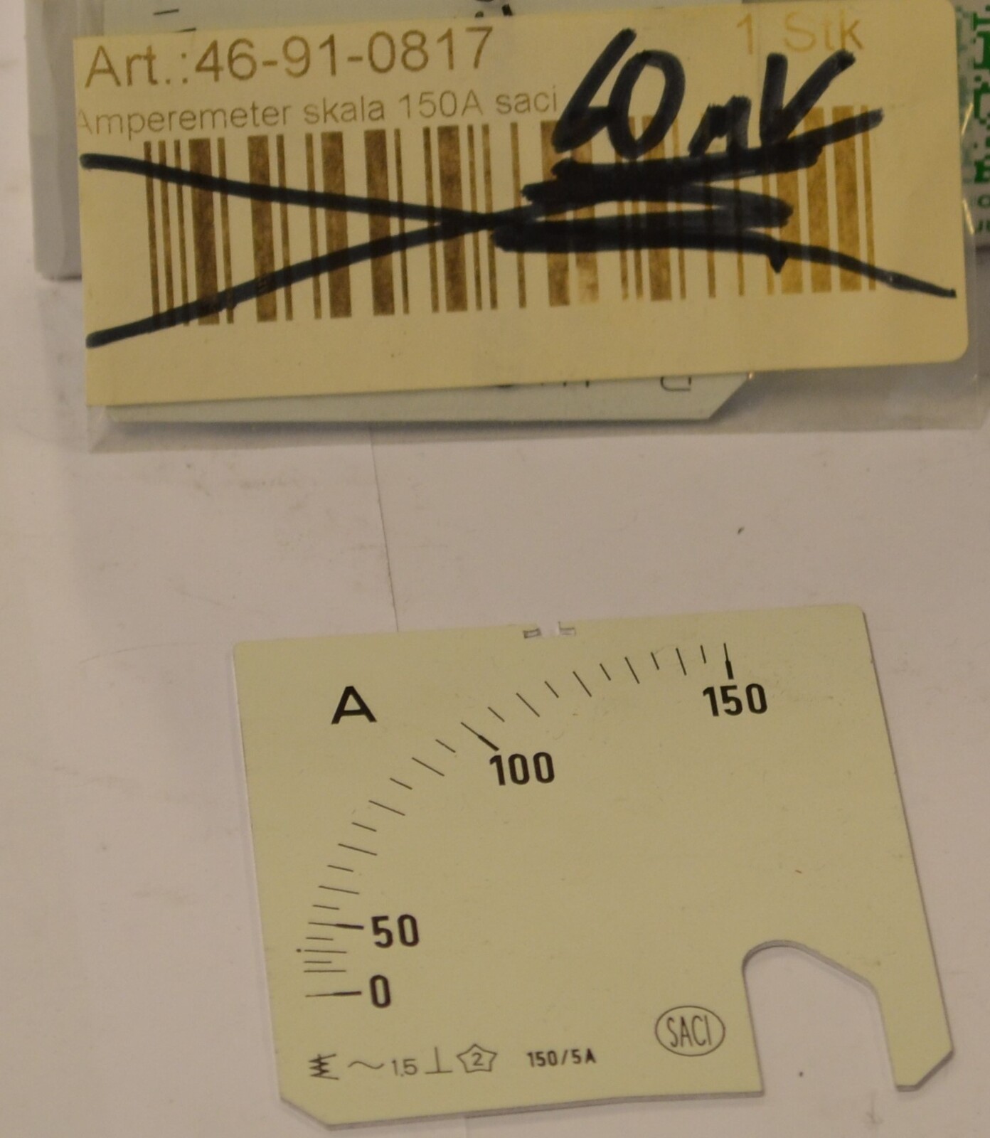 Ammeter scale 150A saci